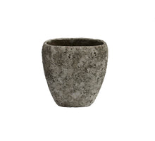 Vaas Lava ovaal 28x17x29cm Steengrijs