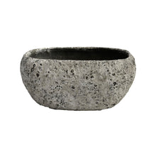 Schaal Lava ovaal 37x20x17,5cm Steengrijs