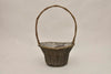 Hengselmand riet rond grijs D31 H19/51cm
