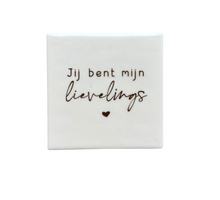 Tegeltje lievelings keramiek 10x10x0,5cm