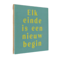 Tegeltje nieuw begin
