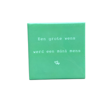 Tegeltje een grote wens keramiek 10x10x0,5cm