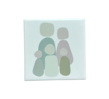 Tegeltje family of five keramiek 10x10x0,5cm