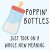 Tegeltje poppin bottles 10,5x10,5x0,5cm keramiek