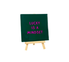Tegeltje lucky is a mindset 10,5x10,5x0,5cm