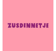 Tegeltje zusdinnetje roze