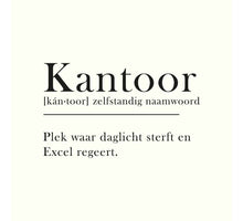 Tegeltje kantoor woordenboek
