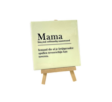 Tegeltje mama woordenboek 10,5x10,5x0,5cm