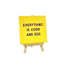 Tegeltje cook and egg 10,5x10,5x0,5cm