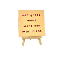 Tegeltje een grote wens 10,5x10,5x0,5cm
