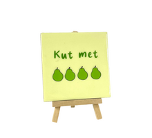 Tegeltje kut met peren 10,5x10,5x0,5cm