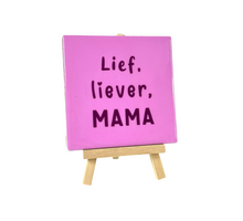 Tegeltje lief, liever, mama 10,5x10,5x0,5cm
