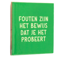 Tegeltje fouten zijn het bewijs 10,5x10,5x0,5cm