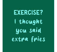 Tegeltje excercise extra fries 10,5x10,5x0,5cm