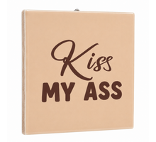 Tegeltje kiss my ass - 10,5x10,5x0,5cm - keramiek