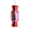 Kersthanger disco snoep 10,5cm roze/rood